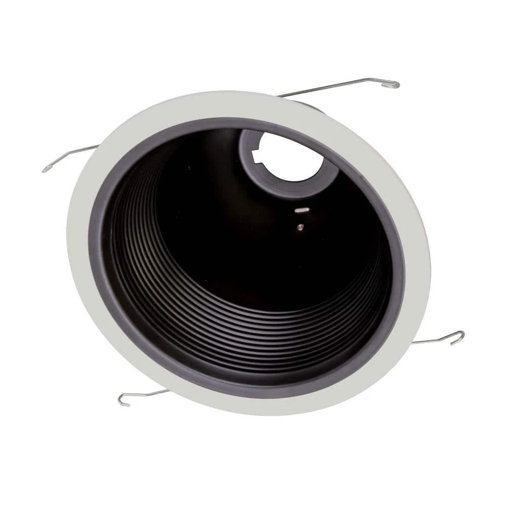 Best deal 🌟 6 in. Black and White Cone Recessed Light Baffle Trim with Trim Ring, Fits 6 in. Housings by NICOR 🔥 5 Best deal 🌟 6 in. Black and White Cone Recessed Light Baffle Trim with Trim Ring, Fits 6 in. Housings by NICOR 🔥 - Image 3