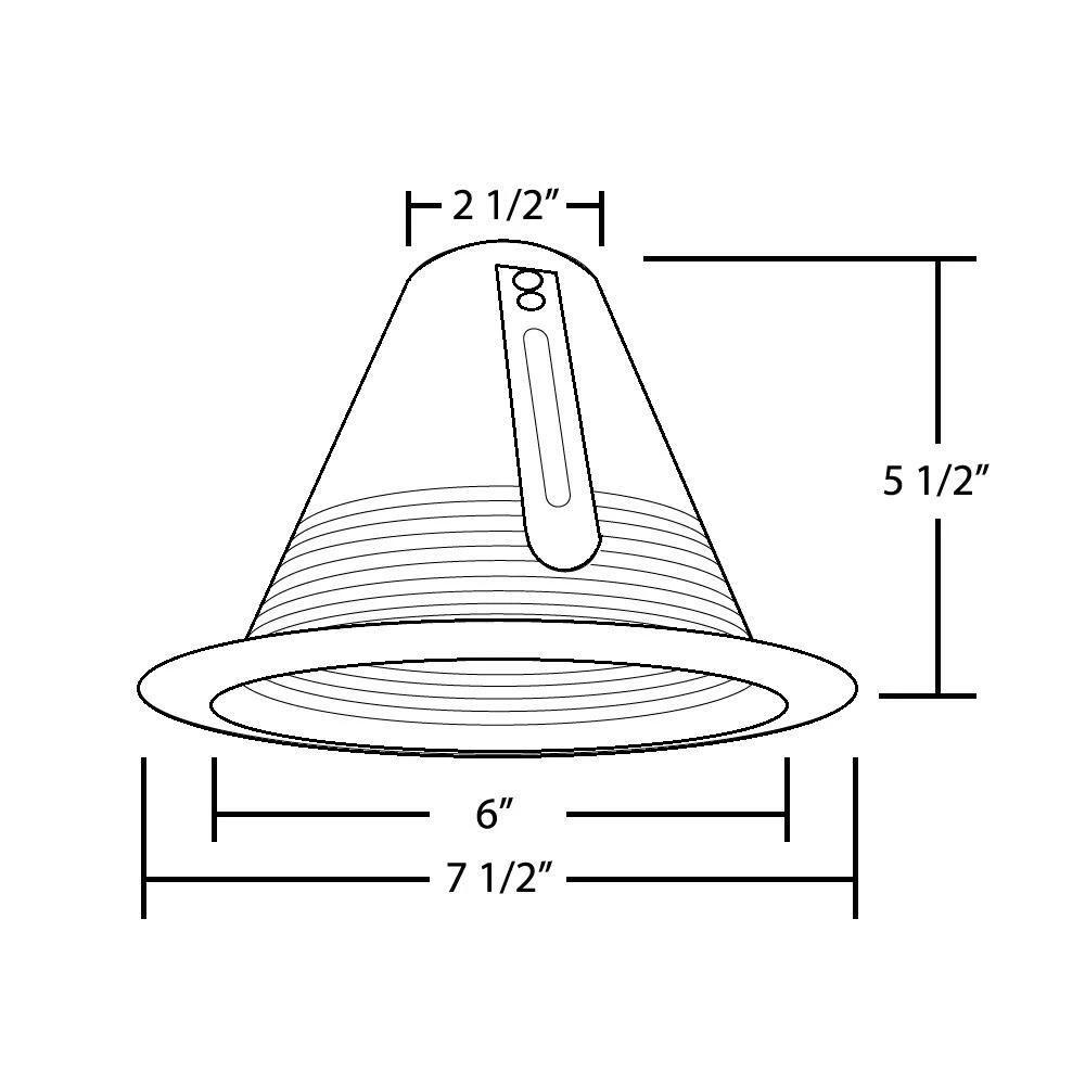 Best deal 🌟 6 in. Black and White Cone Recessed Light Baffle Trim with Trim Ring, Fits 6 in. Housings by NICOR 🔥 9 Best deal 🌟 6 in. Black and White Cone Recessed Light Baffle Trim with Trim Ring, Fits 6 in. Housings by NICOR 🔥 - Image 7