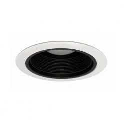 Best deal 🌟 6 in. Black and White Cone Recessed Light Baffle Trim with Trim Ring, Fits 6 in. Housings by NICOR 🔥