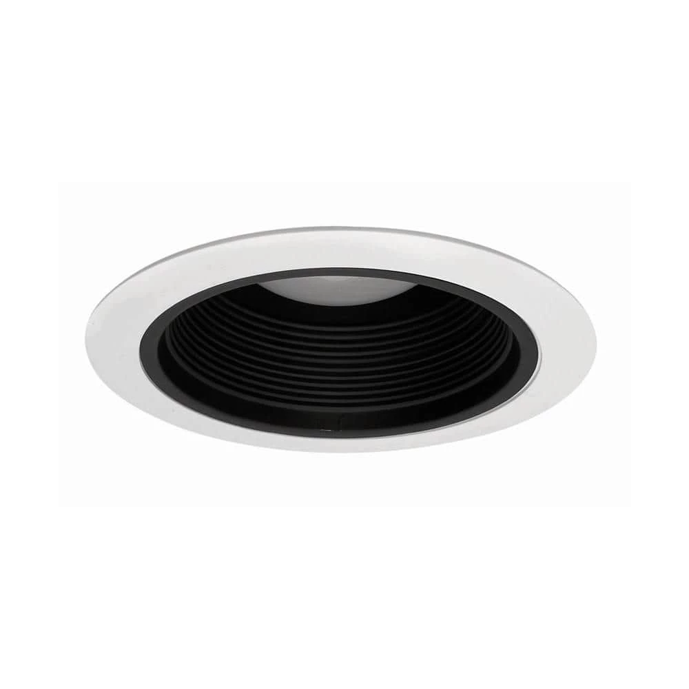 Best deal 🌟 6 in. Black and White Cone Recessed Light Baffle Trim with Trim Ring, Fits 6 in. Housings by NICOR 🔥 3 Best deal 🌟 6 in. Black and White Cone Recessed Light Baffle Trim with Trim Ring, Fits 6 in. Housings by NICOR 🔥
