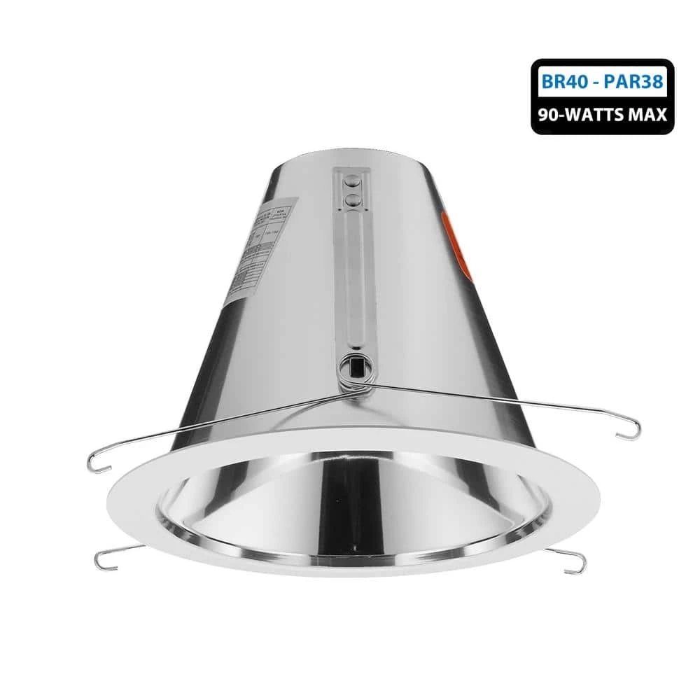 Cheap 🎉 6 in. Clear Reflector Recessed Cone with White Trim by NICOR 🤩 5 Cheap 🎉 6 in. Clear Reflector Recessed Cone with White Trim by NICOR 🤩 - Image 3