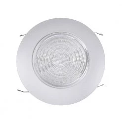 Best Sale 🤩 6 in. White Recessed Lexan Shower Freshnel with Socket Bracket by NICOR 🔔 -NICOR Sales Store nicor recessed lighting trims 17566 1f 1000