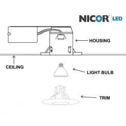 Best Sale 🤩 6 in. White Recessed Lexan Shower Freshnel with Socket Bracket by NICOR 🔔 -NICOR Sales Store nicor recessed lighting trims 17566 76 1000
