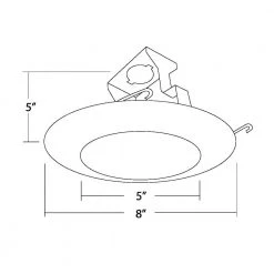 Best Sale 🤩 6 in. White Recessed Lexan Shower Freshnel with Socket Bracket by NICOR 🔔 -NICOR Sales Store nicor recessed lighting trims 17566 fa 1000