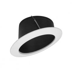 Best Pirce ✔️ 6 in. White Recessed Slope Trim with Black Baffle by NICOR 🤩