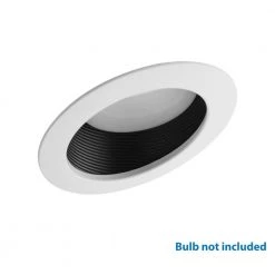 Best Pirce ✔️ 6 in. White Recessed Slope Trim with Black Baffle by NICOR 🤩 -NICOR Sales Store nicor recessed lighting trims 17704 a0 1000