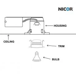 Wholesale 🔔 4 in. White Recessed Baffle Trim by NICOR 😍 -NICOR Sales Store nicor recessed lighting trims 19502wh fa 1000