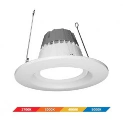 Brand new 😀 DCG Series 6 in. 3000K White Integrated LED Recessed Gimbal Trim by NICOR 🌟 -NICOR Sales Store nicor recessed lighting trims dcg621203kwh 1d 1000