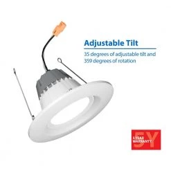 Brand new 😀 DCG Series 6 in. 3000K White Integrated LED Recessed Gimbal Trim by NICOR 🌟 -NICOR Sales Store nicor recessed lighting trims dcg621203kwh 4f 1000