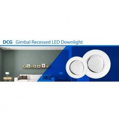 Brand new 😀 DCG Series 6 in. 3000K White Integrated LED Recessed Gimbal Trim by NICOR 🌟 -NICOR Sales Store nicor recessed lighting trims dcg621203kwh d4 1000