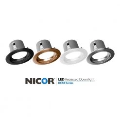 Brand new ✔️ 4 in. Downlight Nickel Integrated LED Recessed Trim Retrofit Light by NICOR 🔔 -NICOR Sales Store nicor recessed lighting trims dcr41061202knk 31 1000