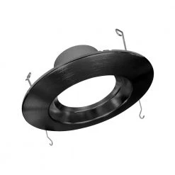 Cheap ๐ 5 in. and 6 in. Downlight Black 800-Lumen Integrated LED Recessed Trim Retrofit Light by NICOR โญ