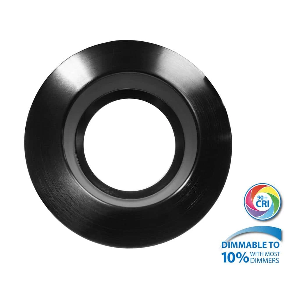 Cheap 😀 5 in. and 6 in. Downlight Black 800-Lumen Integrated LED Recessed Trim Retrofit Light by NICOR ⭐ 4 Cheap 😀 5 in. and 6 in. Downlight Black 800-Lumen Integrated LED Recessed Trim Retrofit Light by NICOR ⭐ - Image 2