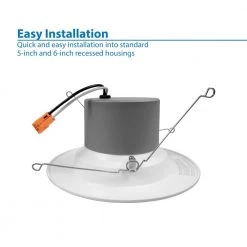 Cheap 😀 5 in. and 6 in. Downlight Black 800-Lumen Integrated LED Recessed Trim Retrofit Light by NICOR ⭐ 19 Cheap 😀 5 in. and 6 in. Downlight Black 800-Lumen Integrated LED Recessed Trim Retrofit Light by NICOR ⭐ -NICOR Sales Store nicor recessed lighting trims dcr561081205kbk c3 1000