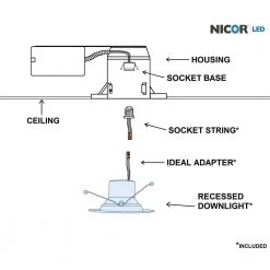 Cheap 😀 5 in. and 6 in. Downlight Black 800-Lumen Integrated LED Recessed Trim Retrofit Light by NICOR ⭐ 23 Cheap 😀 5 in. and 6 in. Downlight Black 800-Lumen Integrated LED Recessed Trim Retrofit Light by NICOR ⭐ -NICOR Sales Store nicor recessed lighting trims dcr561081205kbk fa 1000