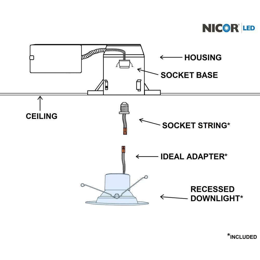 Cheap 😀 5 in. and 6 in. Downlight Black 800-Lumen Integrated LED Recessed Trim Retrofit Light by NICOR ⭐ 12 Cheap 😀 5 in. and 6 in. Downlight Black 800-Lumen Integrated LED Recessed Trim Retrofit Light by NICOR ⭐ - Image 10