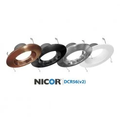 Buy 😀 DCR56(v2) 6 in. 1200 Lumens Integrated LED Retrofit White Recessed Trim Light, 5000K by NICOR ✨ -NICOR Sales Store nicor recessed lighting trims dcr562121205kwh c3 1000