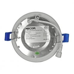 Outlet ✔️ DLE Series 4 in. Round 2700K Black Integrated LED Recessed Canless Downlight with Trim by NICOR 👏 -NICOR Sales Store nicor recessed lighting trims dle421202krdbk 1f 1000