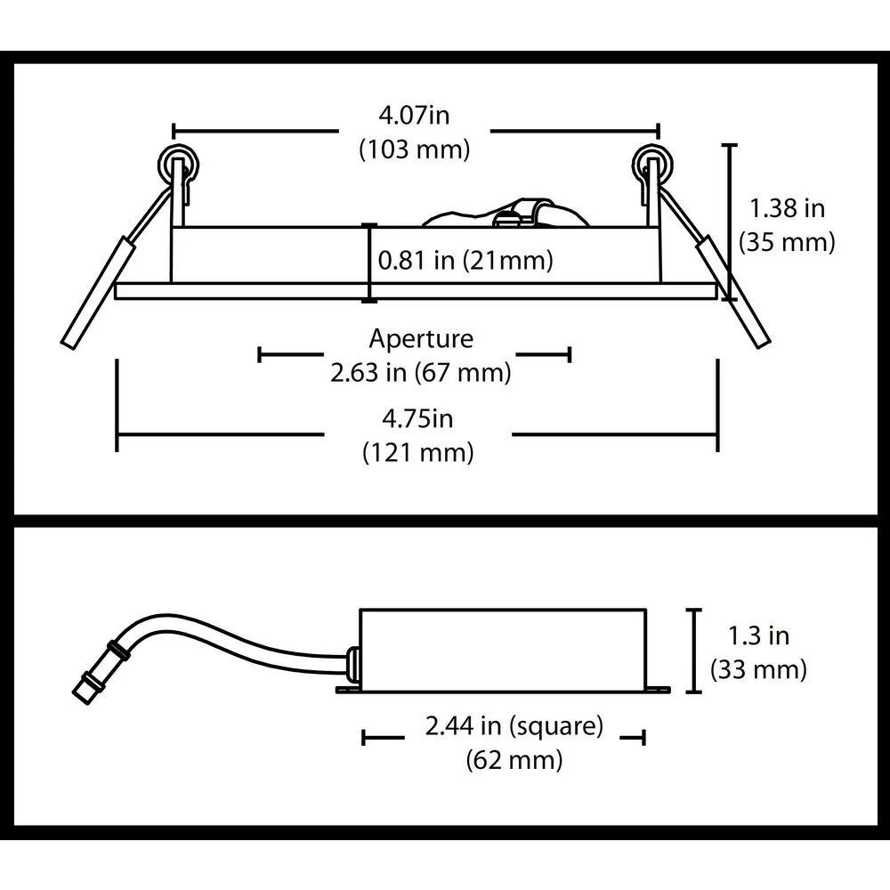 Best reviews of ❤️ DLE Series 4 in. Square 2700K Nickel Integrated LED Recessed Canless Downlight with Trim by NICOR 💯 10 Best reviews of ❤️ DLE Series 4 in. Square 2700K Nickel Integrated LED Recessed Canless Downlight with Trim by NICOR 💯 - Image 8