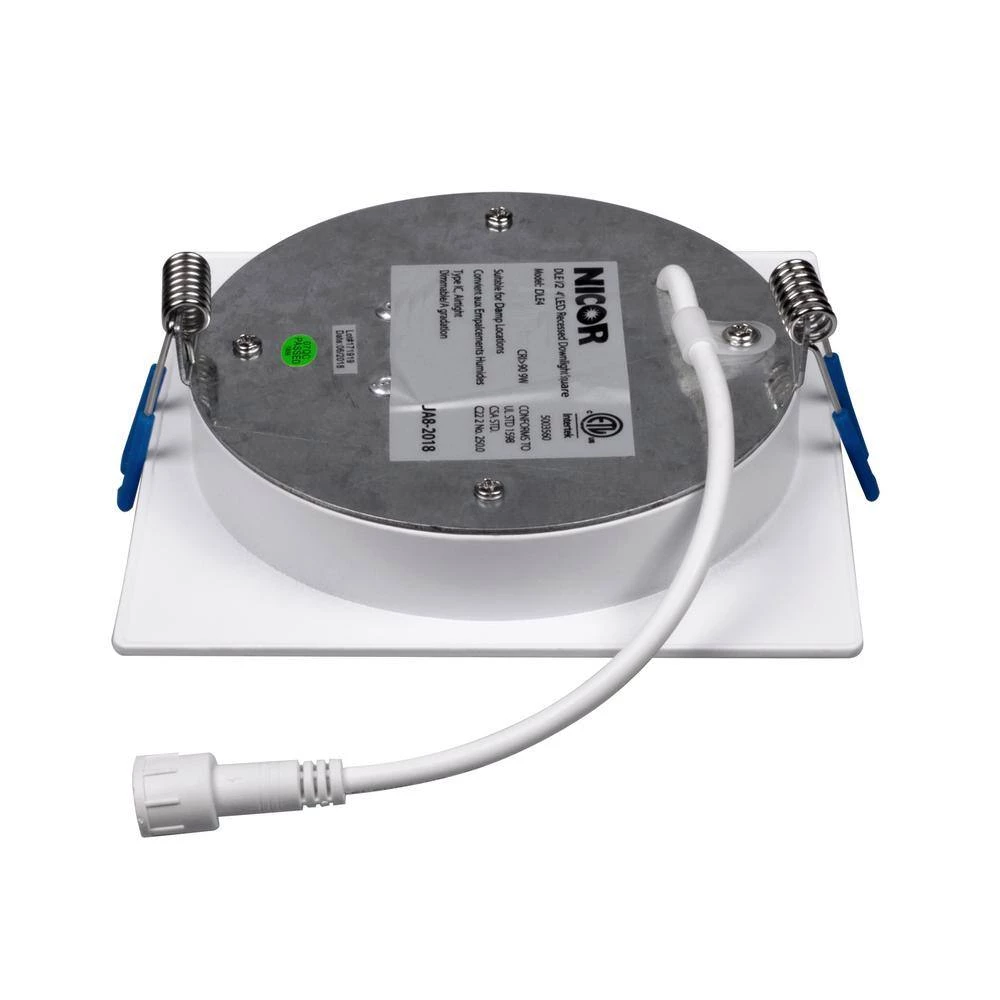 Best reviews of ❤️ DLE Series 4 in. Square 2700K Nickel Integrated LED Recessed Canless Downlight with Trim by NICOR 💯 7 Best reviews of ❤️ DLE Series 4 in. Square 2700K Nickel Integrated LED Recessed Canless Downlight with Trim by NICOR 💯 - Image 5