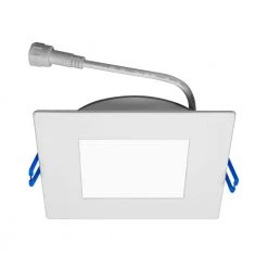 Promo ⭐ 4 in. Square 2700K Remodel IC-Rated Recessed Integrated LED Edge Lit Downlight Kit by NICOR 👏 -NICOR Sales Store nicor recessed lighting trims dle421202ksqwh c3 1000