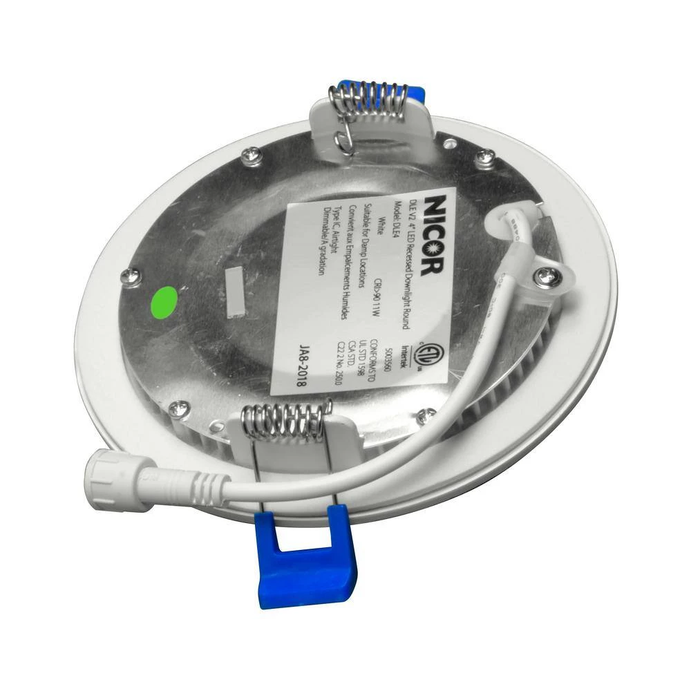 Best deal ⌛ DLE Series 4 in. Round 3000K Nickel Integrated LED Recessed Canless Downlight with Trim by NICOR 🔔 8 Best deal ⌛ DLE Series 4 in. Round 3000K Nickel Integrated LED Recessed Canless Downlight with Trim by NICOR 🔔 - Image 6