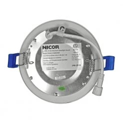 Outlet 🔔 4 in. Round 3000K Remodel IC-Rated Recessed Integrated LED Edge Lit Downlight Kit by NICOR 🛒 -NICOR Sales Store nicor recessed lighting trims dle421203krdwh 66 1000