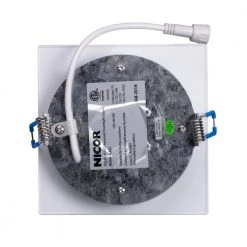 Best reviews of 🤩 DLE Series 4 in. Square 3000K Nickel Integrated LED Recessed Canless Downlight with Trim by NICOR 🛒 -NICOR Sales Store nicor recessed lighting trims dle421203ksqnk 4f 1000