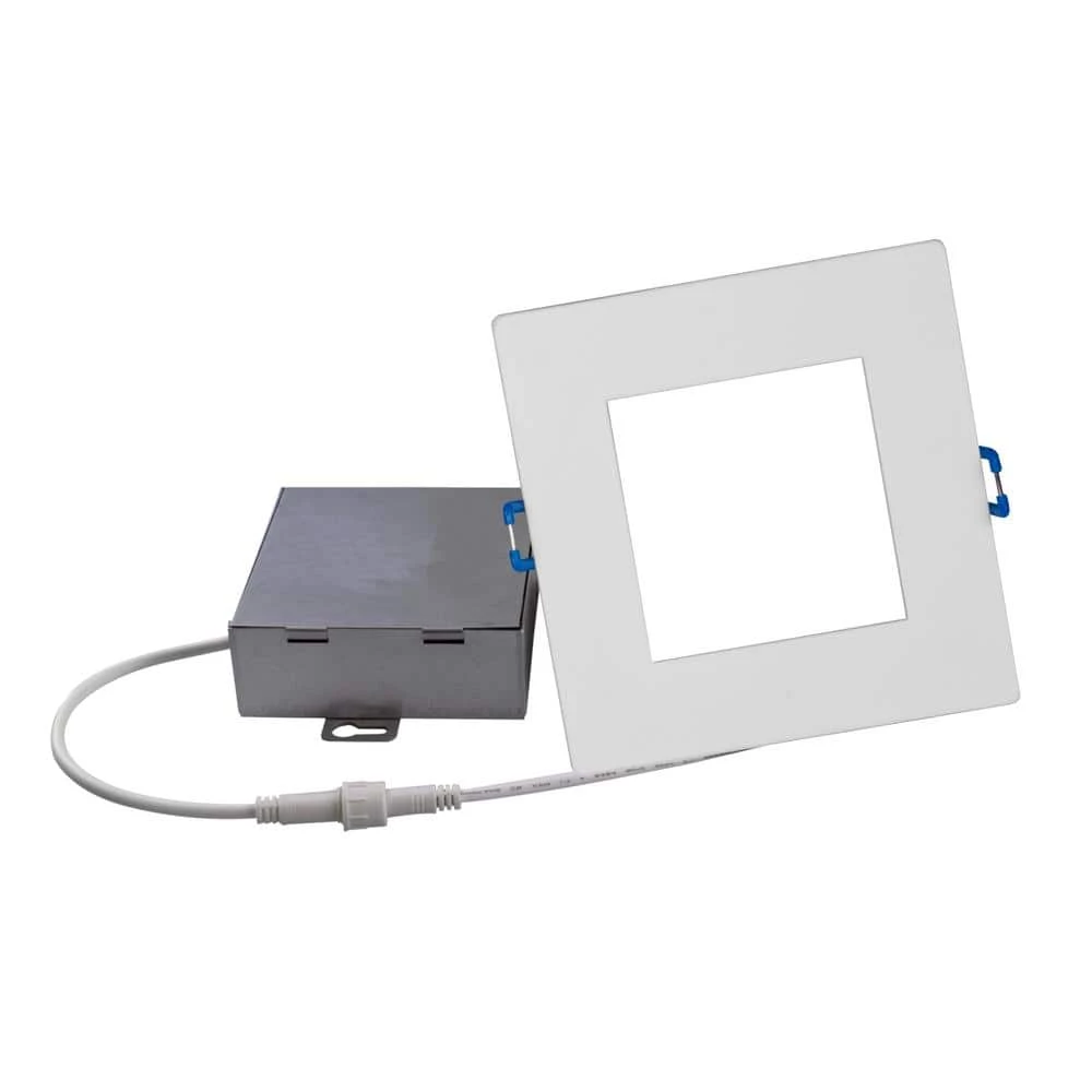 Best Sale 🔔 4 in. Square 3000K Remodel IC-Rated Recessed Integrated LED Edge Lit Downlight Kit by NICOR 😍 3 Best Sale 🔔 4 in. Square 3000K Remodel IC-Rated Recessed Integrated LED Edge Lit Downlight Kit by NICOR 😍