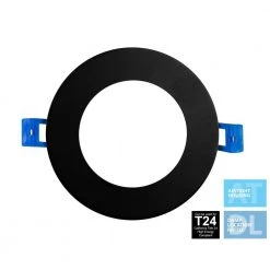 Brand new 🛒 DLE Series 4 in. Round Black 4000K Integrated LED Recessed Canless Downlight with Trim by NICOR 😀 -NICOR Sales Store nicor recessed lighting trims dle421204krdbk a0 1000