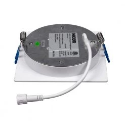 Discount 😍 DLE Series 4 in. Square 4000K Aged Copper Integrated LED Recessed Canless Downlight with Trim by NICOR 😍 -NICOR Sales Store nicor recessed lighting trims dle421204ksqac c3 1000