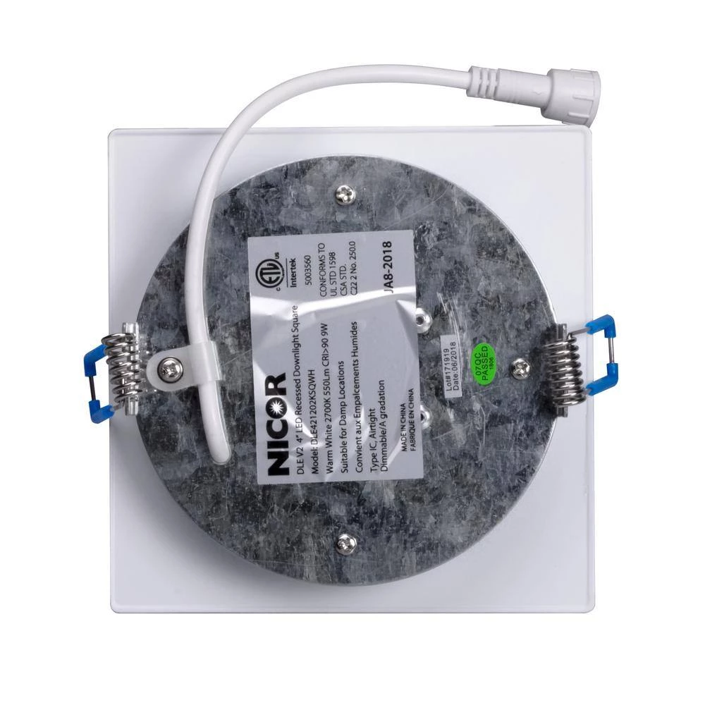 Best deal ๐ 4 in. Square 4000K Remodel IC-Rated Recessed Integrated LED Edge Lit Downlight Kit by NICOR ๐ฅฐ 4 Best deal ๐ 4 in. Square 4000K Remodel IC-Rated Recessed Integrated LED Edge Lit Downlight Kit by NICOR ๐ฅฐ - Image 2