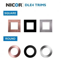 Promo 😉 DLE Series 4 in. Square 5000K Aged Copper Integrated LED Recessed Canless Downlight with Trim by NICOR 🛒 -NICOR Sales Store nicor recessed lighting trims dle421205ksqac 1f 1000