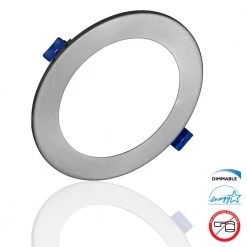 Flash Sale ❤️ DLE Series 6 in. Round 2700K Nickel Integrated LED Recessed Canless Downlight with Trim by NICOR 🛒 -NICOR Sales Store nicor recessed lighting trims dle621202krdnk a0 1000