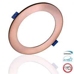 Best Sale 🔔 DLE Series 6 in. Round 3000K Aged Copper Integrated LED Recessed Canless Downlight with Trim by NICOR ⭐