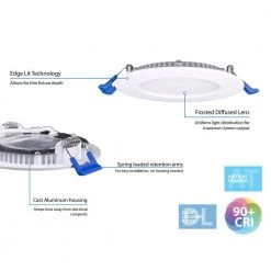 Deals 😉 DLE Series 6 in. Round 3000K Black Integrated LED Recessed Canless Downlight with Trim by NICOR ✔️ 19 Deals 😉 DLE Series 6 in. Round 3000K Black Integrated LED Recessed Canless Downlight with Trim by NICOR ✔️ -NICOR Sales Store nicor recessed lighting trims dle621203krdbk 66 1000