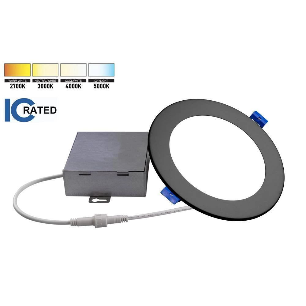 Deals 😉 DLE Series 6 in. Round 3000K Black Integrated LED Recessed Canless Downlight with Trim by NICOR ✔️ 4 Deals 😉 DLE Series 6 in. Round 3000K Black Integrated LED Recessed Canless Downlight with Trim by NICOR ✔️ - Image 2