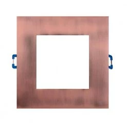 Best Pirce 🥰 DLE Series 6 in. Square 3000K Aged Copper Integrated LED Recessed Canless Downlight with Trim by NICOR ⌛ -NICOR Sales Store nicor recessed lighting trims dle621203ksqac a0 1000