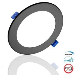 Wholesale 🎉 DLE Series 6 in. Round 4000K Black Integrated LED Recessed Canless Downlight with Trim by NICOR 🎉