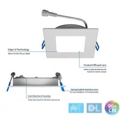 Best deal ⌛ DLE Series 6 in. Square 4000K Aged Copper Integrated LED Recessed Canless Downlight with Trim by NICOR 😀 17 Best deal ⌛ DLE Series 6 in. Square 4000K Aged Copper Integrated LED Recessed Canless Downlight with Trim by NICOR 😀 -NICOR Sales Store nicor recessed lighting trims dle621204ksqac 66 1000