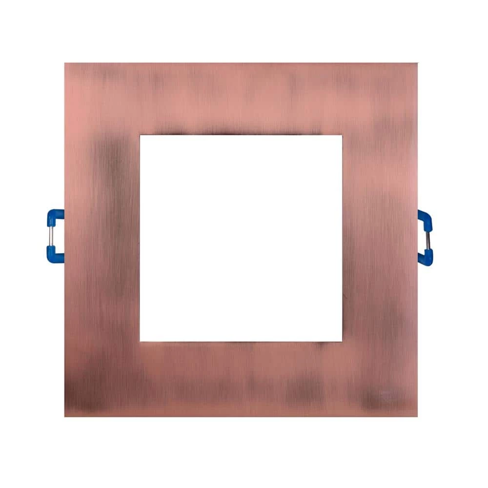 Best deal ⌛ DLE Series 6 in. Square 4000K Aged Copper Integrated LED Recessed Canless Downlight with Trim by NICOR 😀 5 Best deal ⌛ DLE Series 6 in. Square 4000K Aged Copper Integrated LED Recessed Canless Downlight with Trim by NICOR 😀 - Image 3