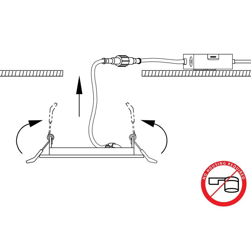 Brand new 💯 DLE Series 6 in. Square 4000K Black Integrated LED Recessed Canless Downlight with Trim by NICOR 🔥 11 Brand new 💯 DLE Series 6 in. Square 4000K Black Integrated LED Recessed Canless Downlight with Trim by NICOR 🔥 - Image 9