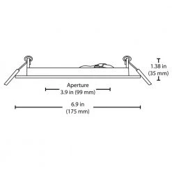 Best Sale 👏 6 in. Square 4000K Remodel IC-Rated Recessed Integrated LED Edge Lit Downlight Kit by NICOR 💯 -NICOR Sales Store nicor recessed lighting trims dle621204ksqwh fa 1000
