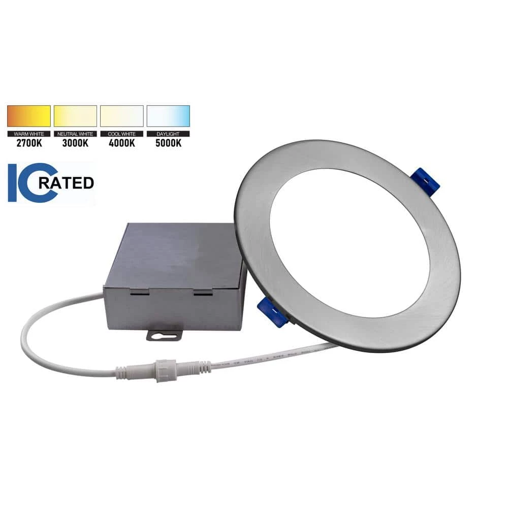 Top 10 ✔️ DLE Series 6 in. Round 5000K Nickel Integrated LED Recessed Canless Downlight with Trim by NICOR ⭐ 4 Top 10 ✔️ DLE Series 6 in. Round 5000K Nickel Integrated LED Recessed Canless Downlight with Trim by NICOR ⭐ - Image 2