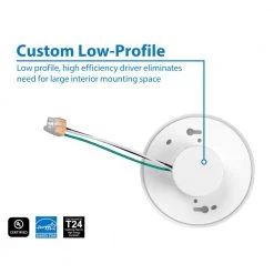 Outlet ✔️ DLF SureFit(v3) 5 in. 10.1-Watt Round White Integrated LED Recessed Light Trim, 4000K by NICOR 👍 -NICOR Sales Store nicor recessed lighting trims dlf301204kwh 1d 1000