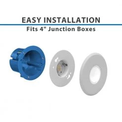 Outlet ✔️ DLF SureFit(v3) 5 in. 10.1-Watt Round White Integrated LED Recessed Light Trim, 4000K by NICOR 👍 -NICOR Sales Store nicor recessed lighting trims dlf301204kwh 40 1000