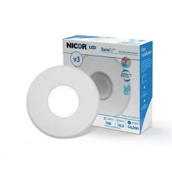 Outlet ✔️ DLF SureFit(v3) 5 in. 10.1-Watt Round White Integrated LED Recessed Light Trim, 4000K by NICOR 👍