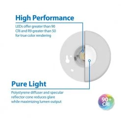 Outlet ✔️ DLF SureFit(v3) 5 in. 10.1-Watt Round White Integrated LED Recessed Light Trim, 4000K by NICOR 👍 -NICOR Sales Store nicor recessed lighting trims dlf301204kwh a0 1000