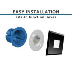 Flash Sale 🎁 DLF SureFit(v3) 5 in. 10.1-Watt Square Black Integrated LED Recessed Light Trim, 5000K by NICOR 👏 -NICOR Sales Store nicor recessed lighting trims dlf301205ksqbk 40 1000