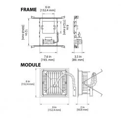 Promo 🔔 5 in. White (3000K) LED Recessed Square Downlight Kit with Housing, Baffle Trim, and LED Module by NICOR 🧨 -NICOR Sales Store nicor recessed lighting trims dlq5 10 120 3k wh bf 76 1000